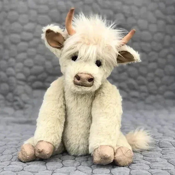 Highland Cow Plush Alpaca Fur Decor Fall 2025 Gift