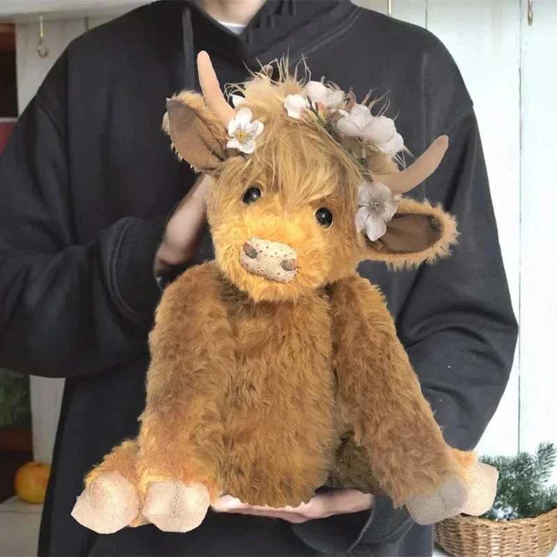 Highland Cow Plush Alpaca Fur Decor Fall 2025 Gift - Image 3