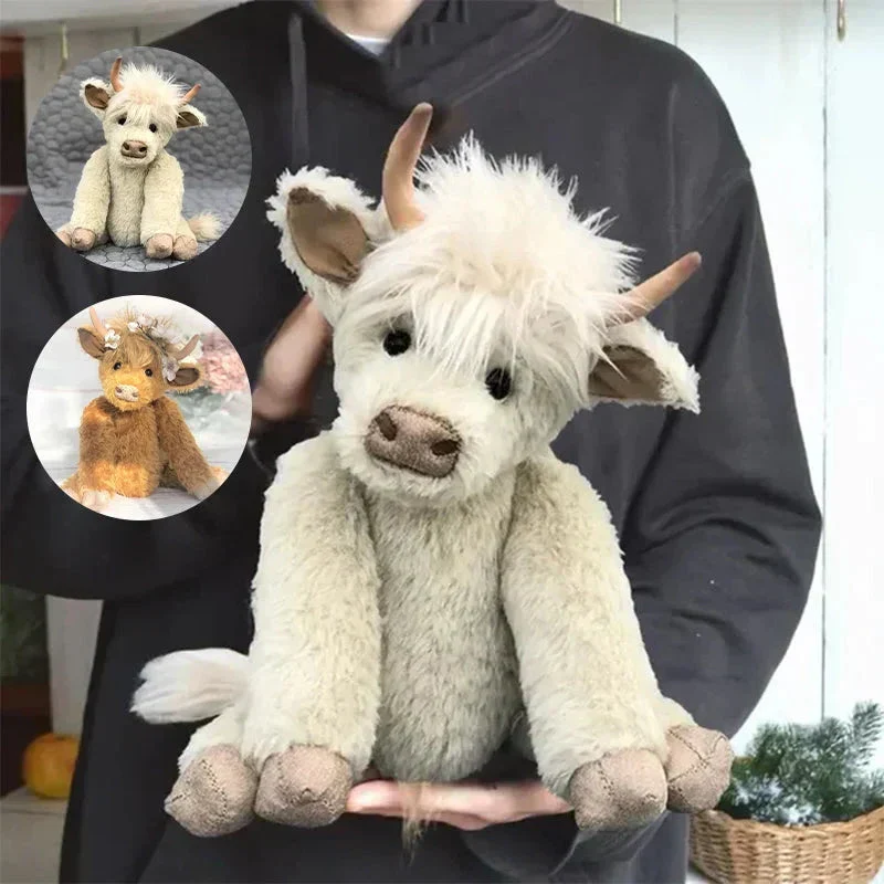 Highland Cow Plush Alpaca Fur Decor Fall 2025 Gift - Image 4