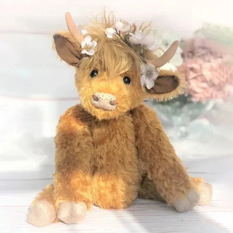 Highland Cow Plush Alpaca Fur Decor Fall 2025 Gift - Image 6