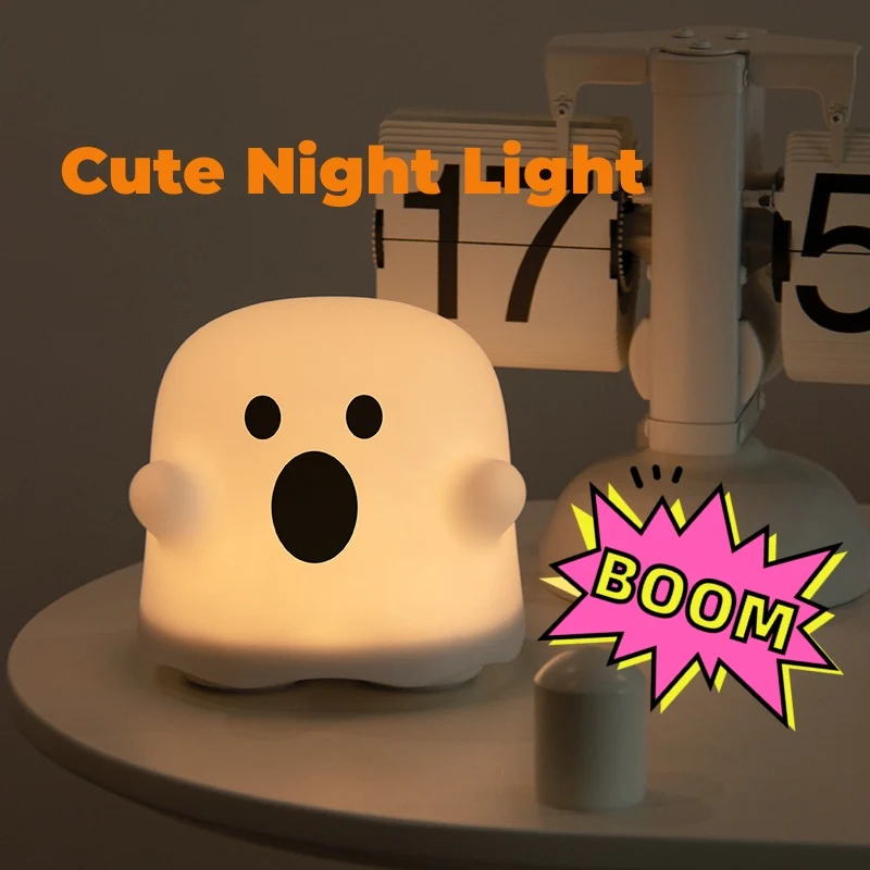 Silicone Night Light Touch Lamp Bedside Cute Halloween - Image 2