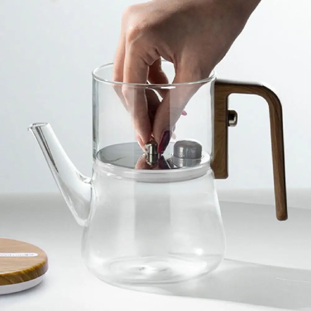 Home Magnetic Suction Floaty Cup Teapot 740ML Heat-Resistant Glass Tea Set - Image 6