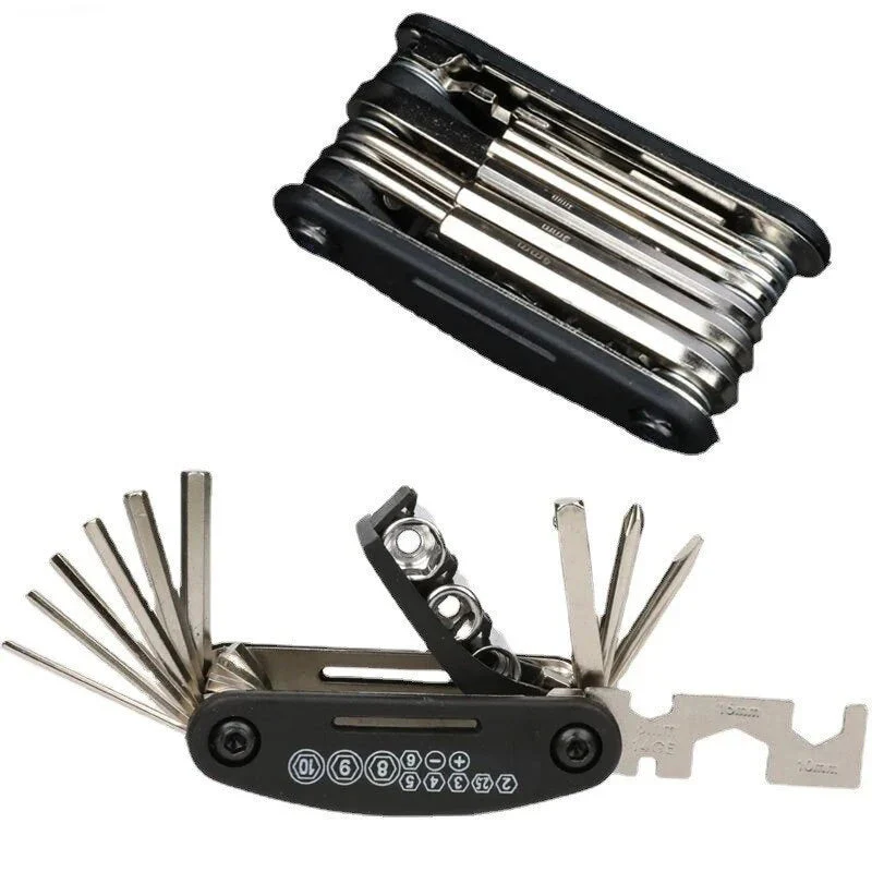Home Tools Bicycle Repair Multi Tool Kit with Screwdriver, Tire Levers & Wrenches - Image 2
