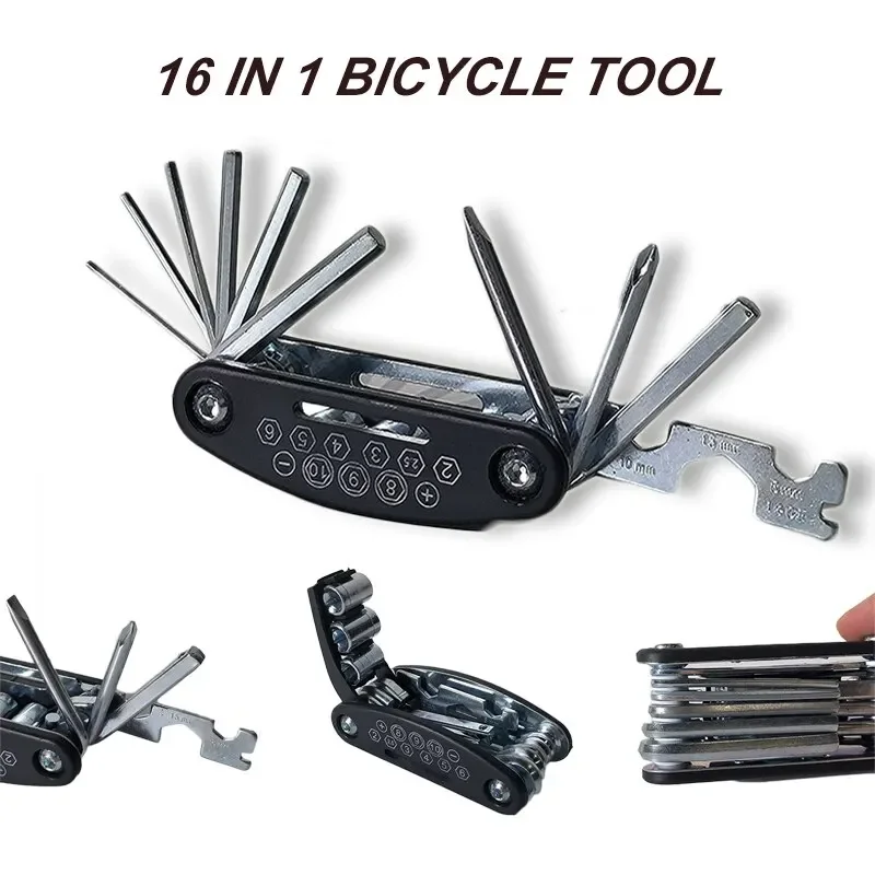 Home Tools Bicycle Repair Multi Tool Kit with Screwdriver, Tire Levers & Wrenches - Image 7