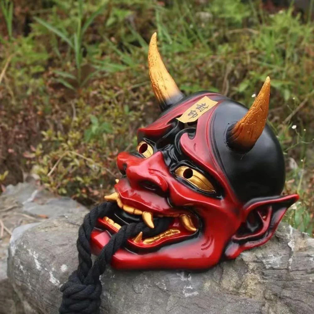Horror Hannya Mask Resin Demon Cosplay Halloween 2025 - Image 2
