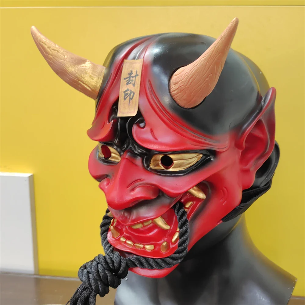 Horror Hannya Mask Resin Demon Cosplay Halloween 2025 - Image 7