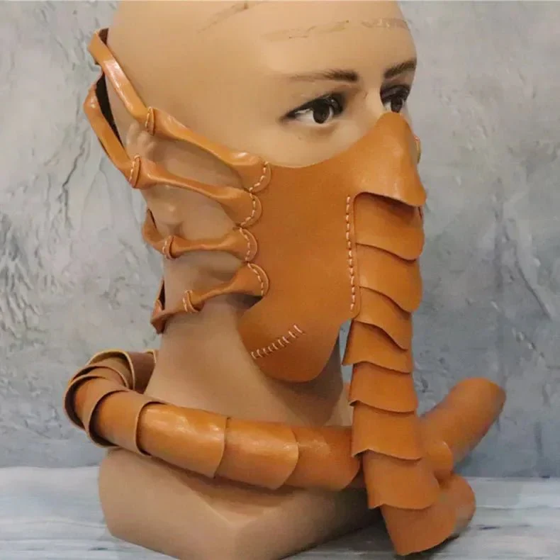 Realistic Half Face Alien Bug Mask - Halloween Costume Scorpion Prop for Cosplay Parties and Scary Events - Image 4