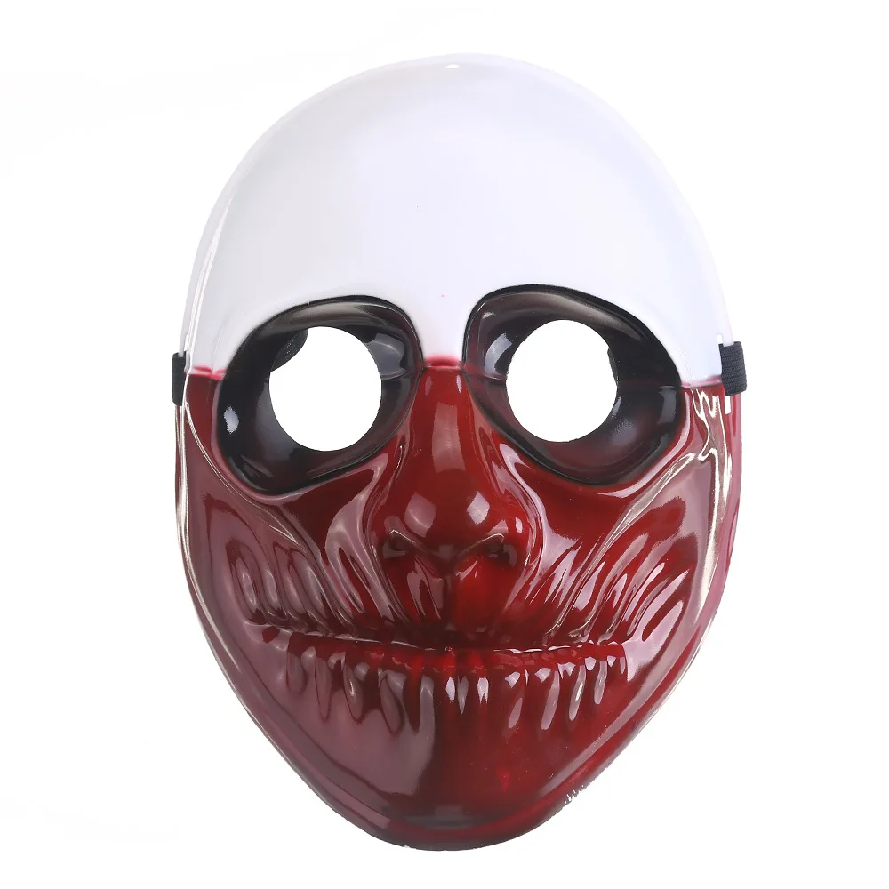 Halloween Mask Payday 2 Clown Full Face PVC Cosplay - Image 3