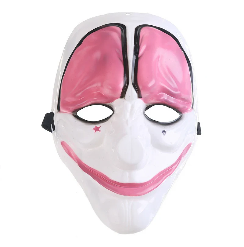 Halloween Mask Payday 2 Clown Full Face PVC Cosplay - Image 4