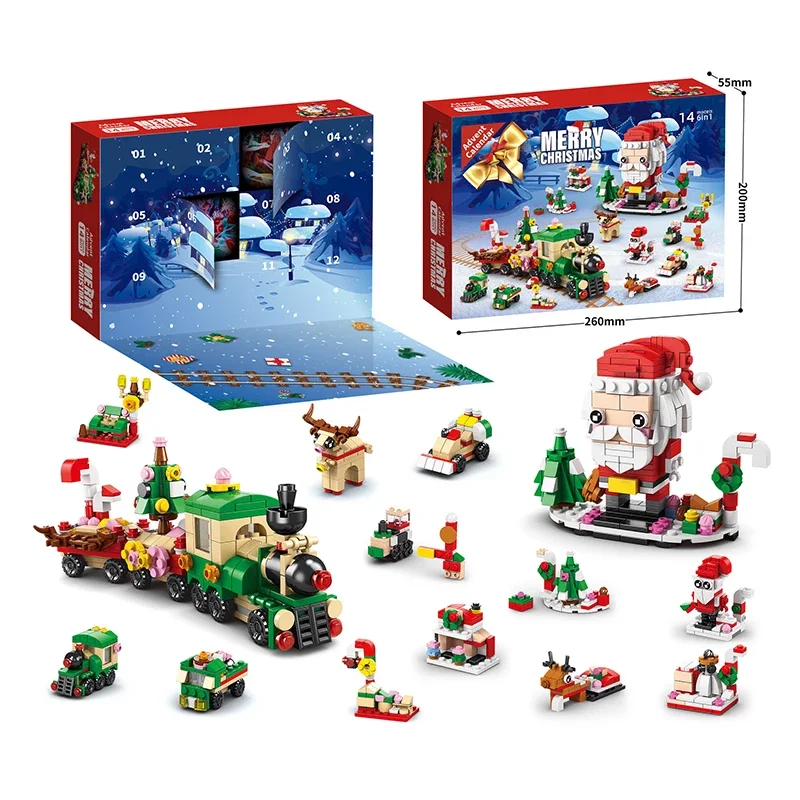 Christmas Building Blocks Advent Calendar DIY Kit Kids - Image 2