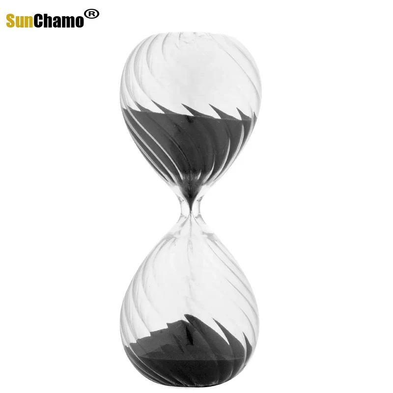 Hourglass Timer 30-Minute Moire Ripple Glass Hourglass Decor Fall 2025 Coffee Shop Centerpiece And Functional Timer Gift - Image 8