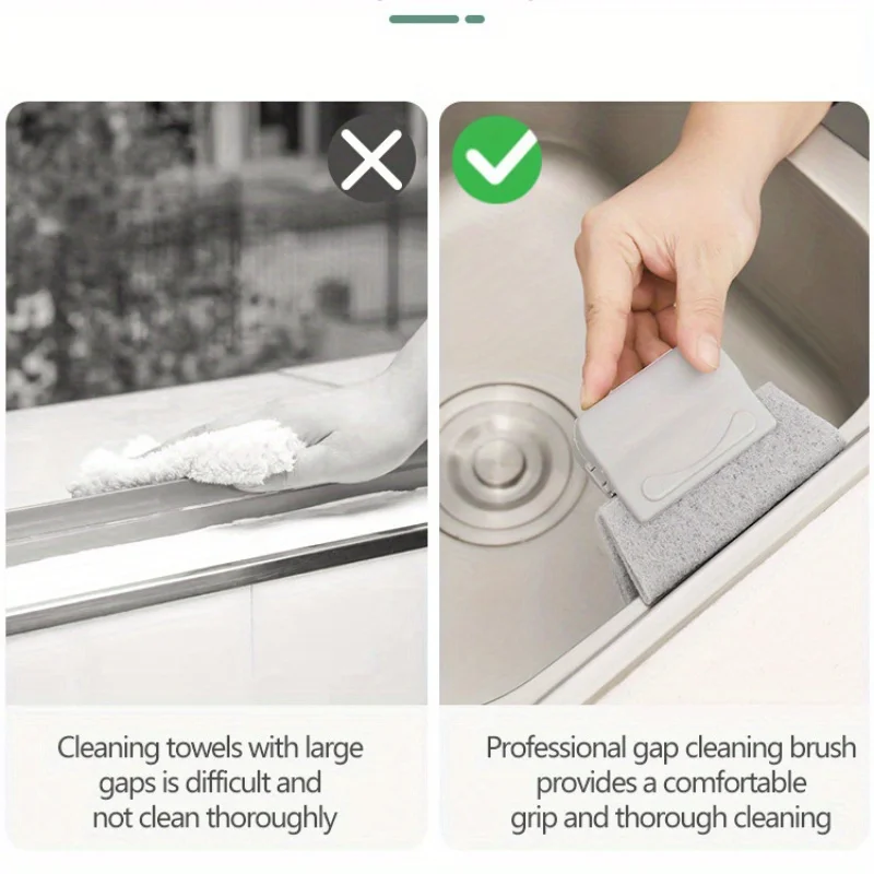 Household Cleaning Window Slot Brush - Kitchen Window Groove Cleaner Tool for Easy Cleaning - Image 4