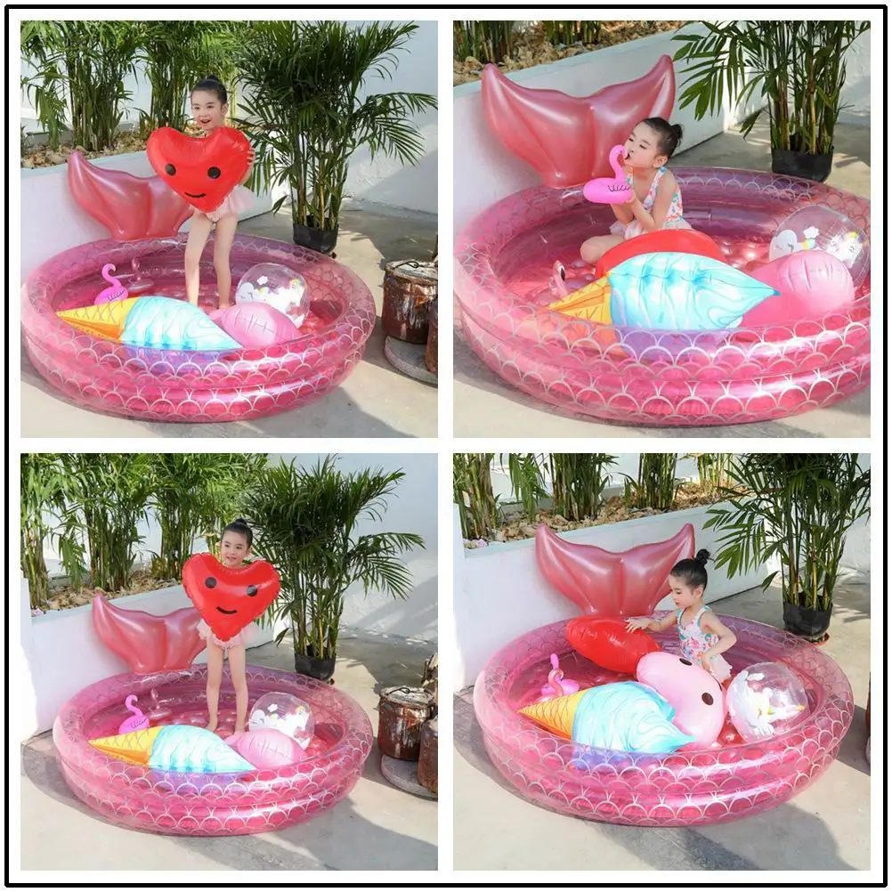 Inflatable Mermaid and Dinosaur Swimming Pool for Kids, Durable PVC, Multiple Sizes 90CM-150CM, Fun Outdoor Summer Activity - Image 3