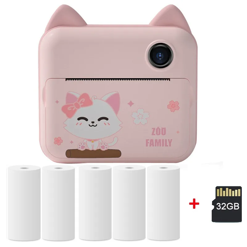 Instant Print Camera 1080P Video Kids Cartoon Camera Toy Fall 2025 Birthday Gift Keepsake - Image 10