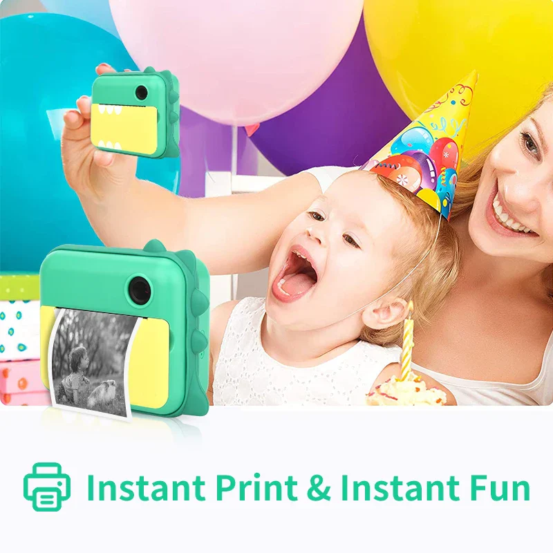 Instant Print Camera 1080P Video Kids Cartoon Camera Toy Fall 2025 Birthday Gift Keepsake - Image 2