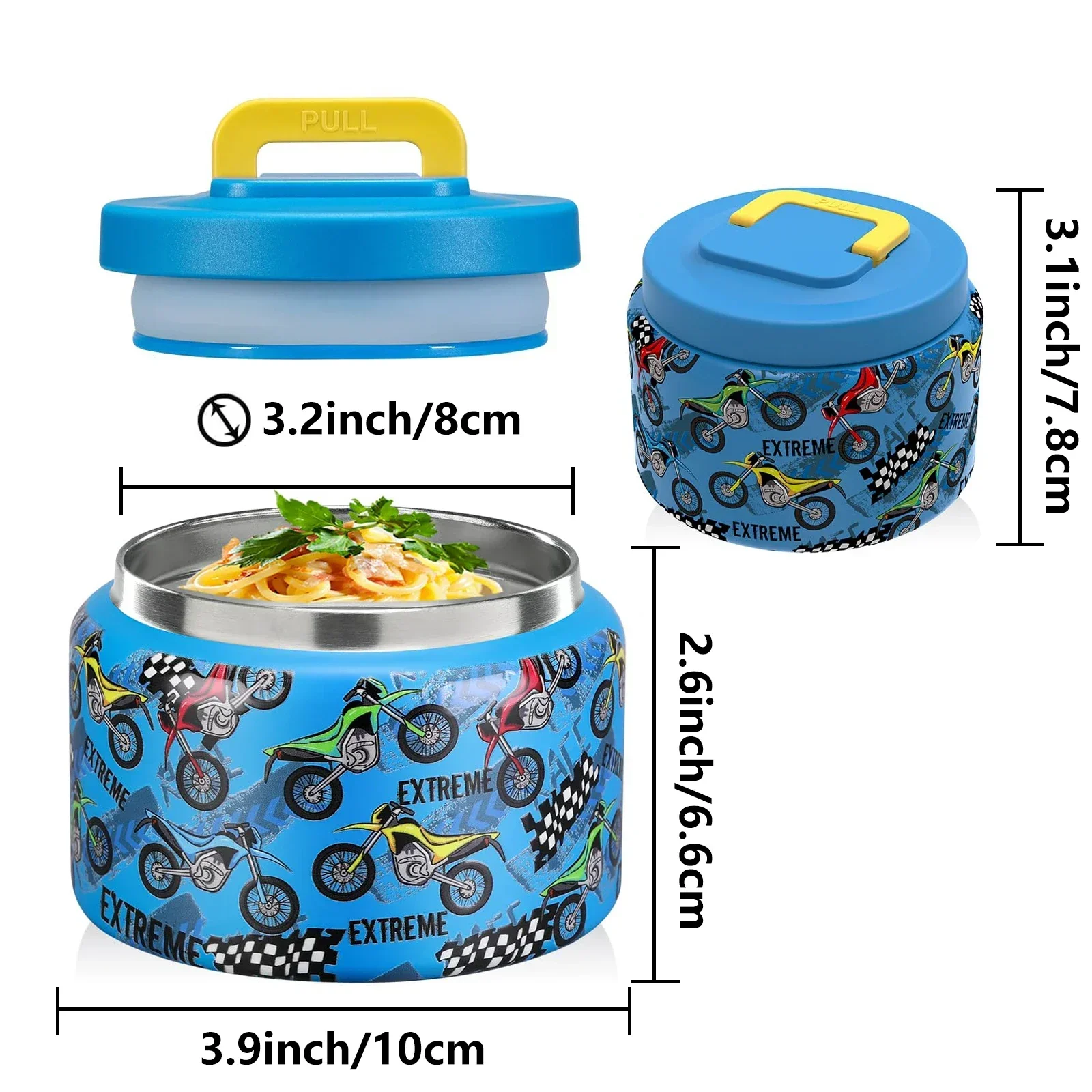 Insulated Food Jar 8 Oz Kids Stainless Steel Vacuum Thermos Back To School 2025 Leakproof BPA Free - Image 2