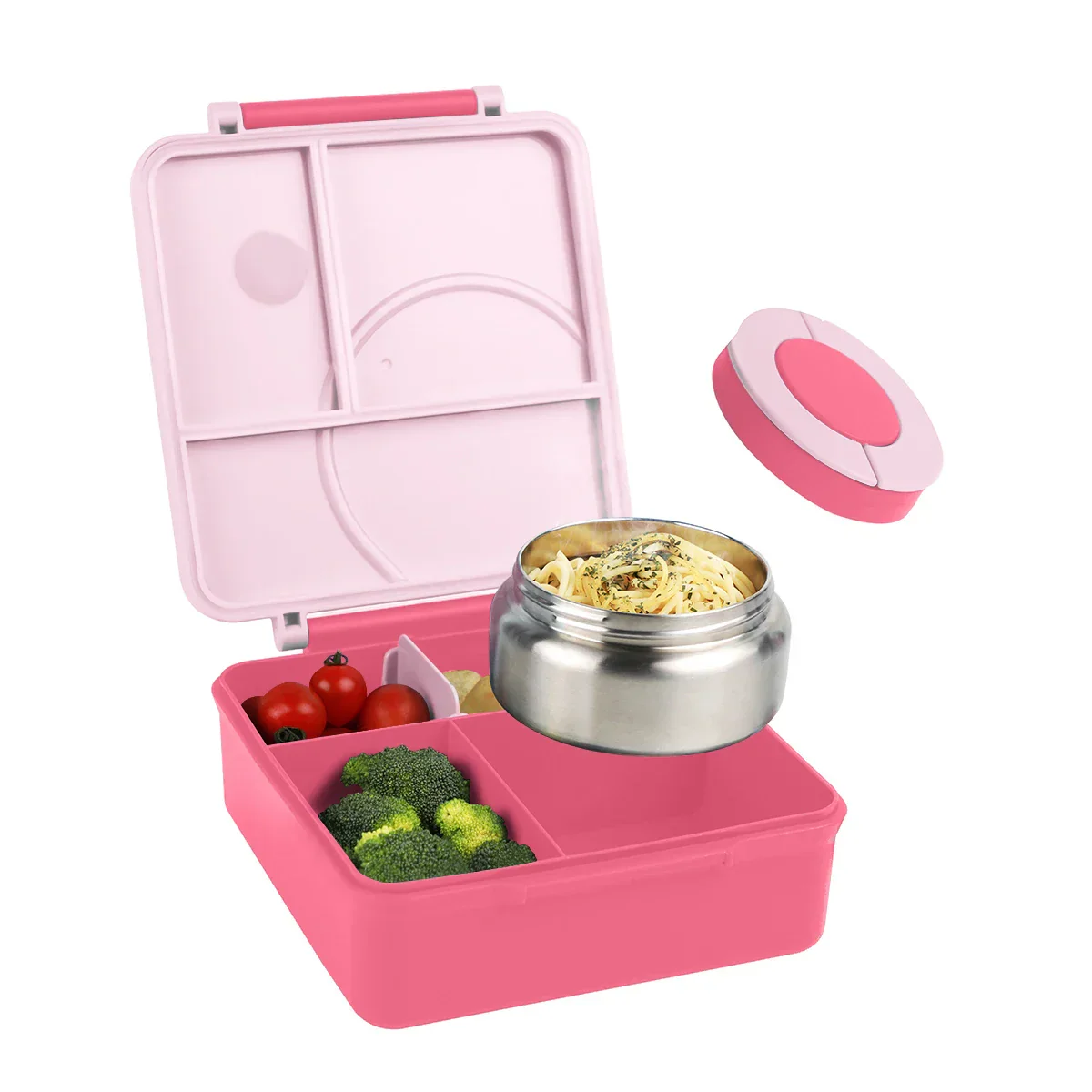 Insulated Lunch Box Four Grid With Thermal Soup Container Bento Style Back To School Fall 2025 Keeps Food Warm - Image 8