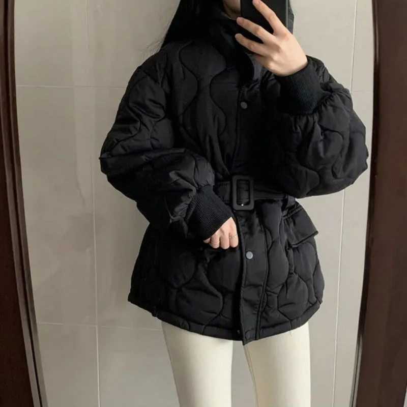 Insulating Cozy Women Quilted Coat - Oversized Cotton Winter - Image 2