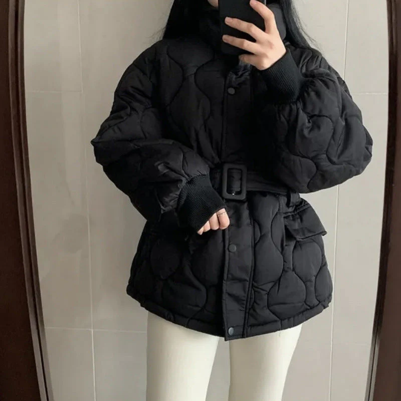 Insulating Cozy Women Quilted Coat - Oversized Cotton Winter - Image 3