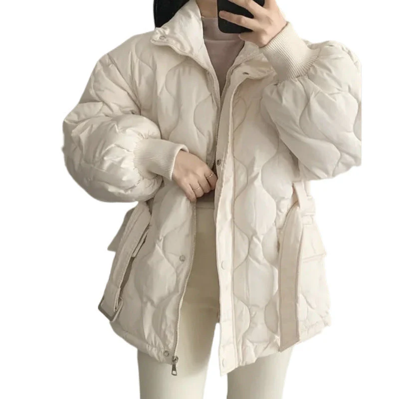 Insulating Cozy Women Quilted Coat - Oversized Cotton Winter - Image 4