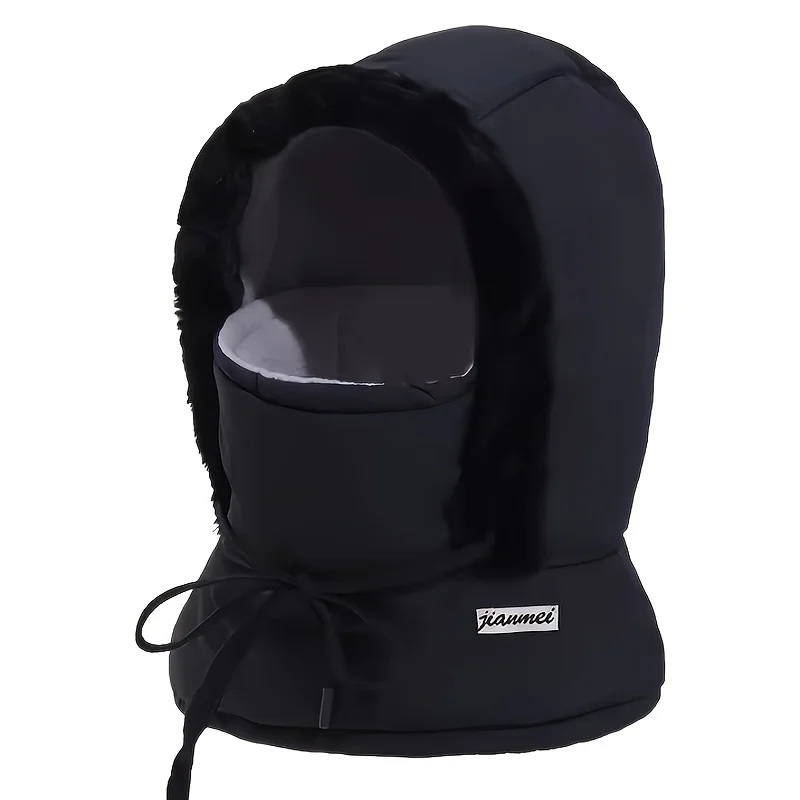 Insulating Cozy Women's Balaclava Hood - Quilted Padded Faux-Fur Trim, Windproof For Winter Sports - Image 9
