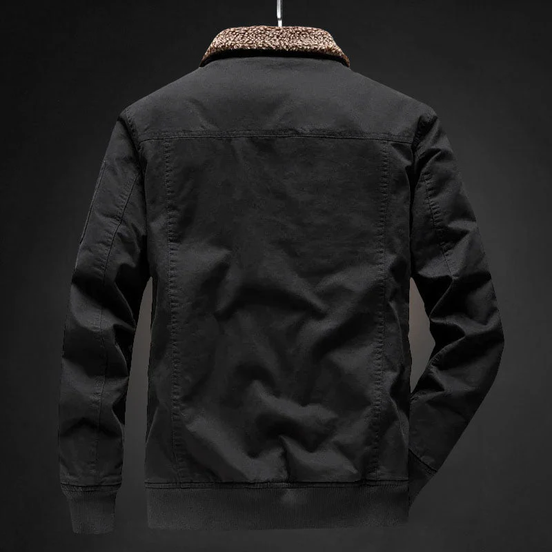 Insulating Men's Bomber Jacket - Sherpa Lined, For Winter - Image 2