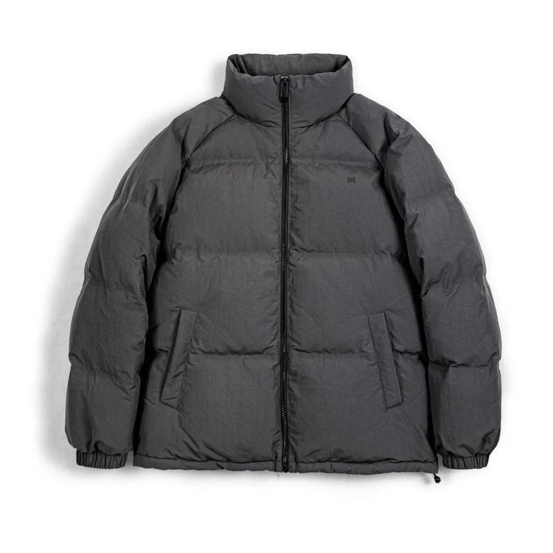 Insulating Men's Down Jacket - Boxy Puffer, Nylon, For City - Image 7