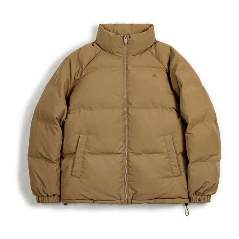 Insulating Men's Down Jacket - Boxy Puffer, Nylon, For City - Image 8