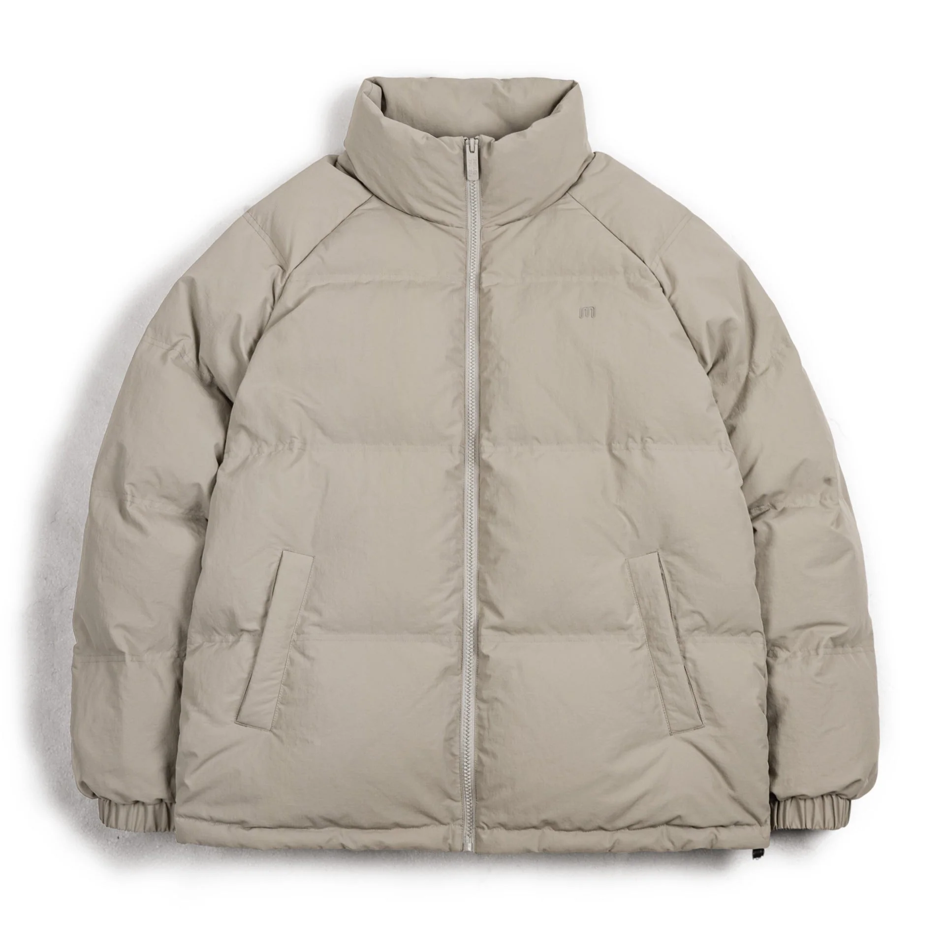Insulating Men's Down Jacket - Boxy Puffer, Nylon, For City - Image 9