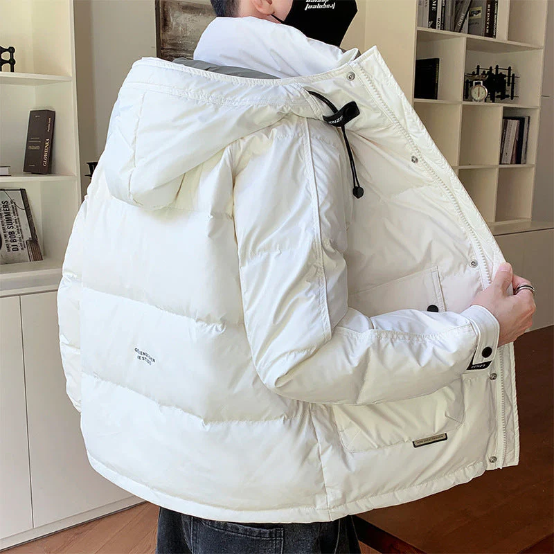 Insulating Men's Down Jacket - Short Boxy, Polyester, City - Image 5