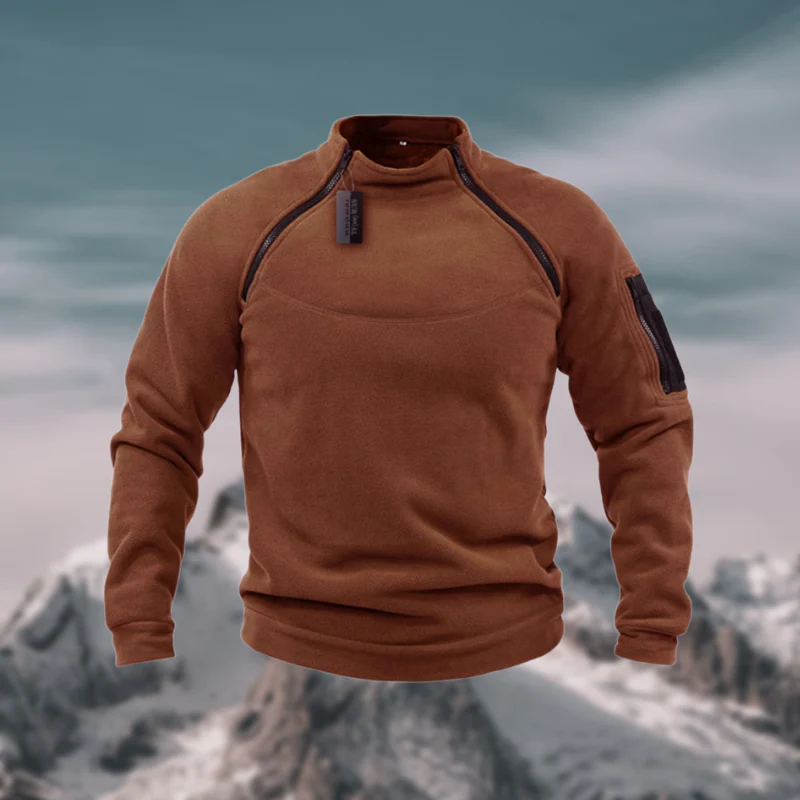 Insulating Men's Fleece Pullover - Tactical Zip Crew - Image 8