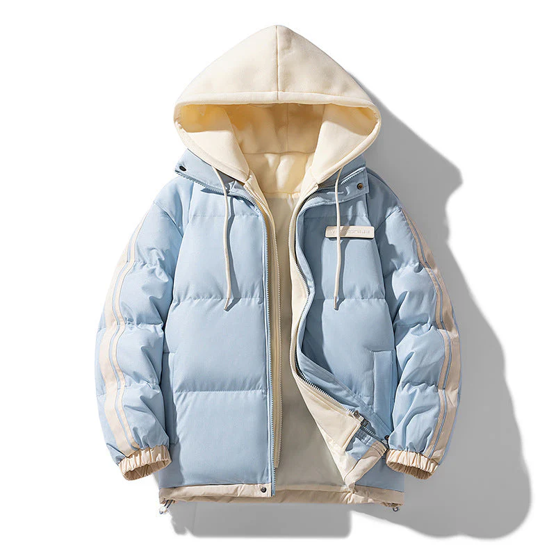 Insulating Men's Hooded Puffer Jacket - Boxy Polyester - Image 2