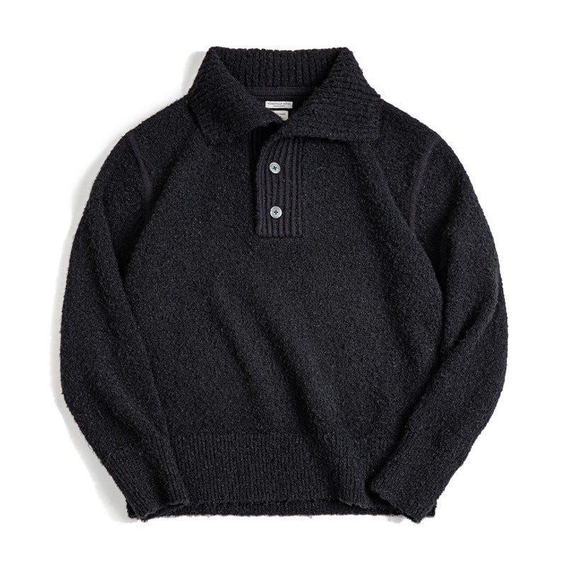 Insulating Men's Shawl Sweater - Sherpa Pullover, Winter - Image 6