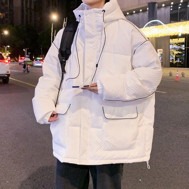 Insulating Mens Down Jacket - Boxy Relaxed Fit, Winter - Image 4