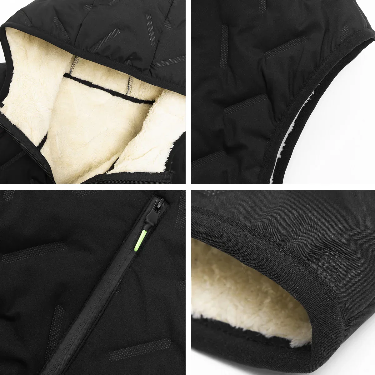 Insulating Mens Down Vest - Quilted, Shearling Travel - Image 4