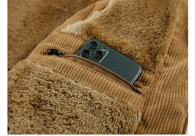 Insulating Mens Fleece Vest - Quilted Corduroy, Casual - Image 12