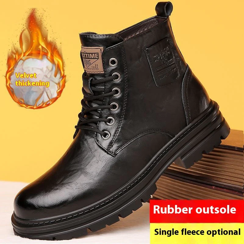 Insulating Mens Martin Boots - Midcalf Microfiber Winter - Image 6