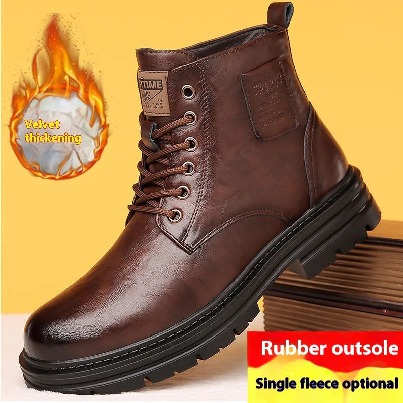 Insulating Mens Martin Boots - Midcalf Microfiber Winter - Image 7