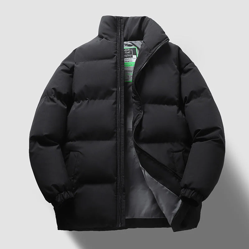 Insulating Mens Puffer Jacket - Quilted Cotton For Winter - Image 2