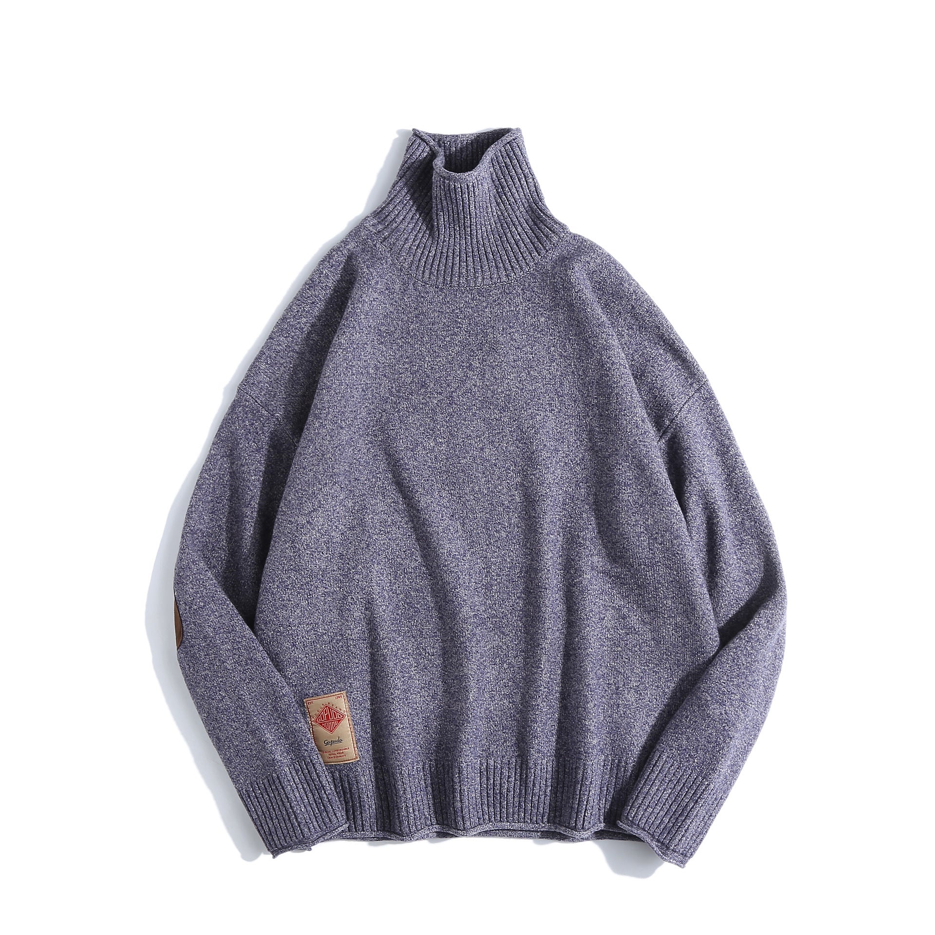 Insulating Relaxed Men Turtleneck Sweater - Pullover Knit Winter - Image 5