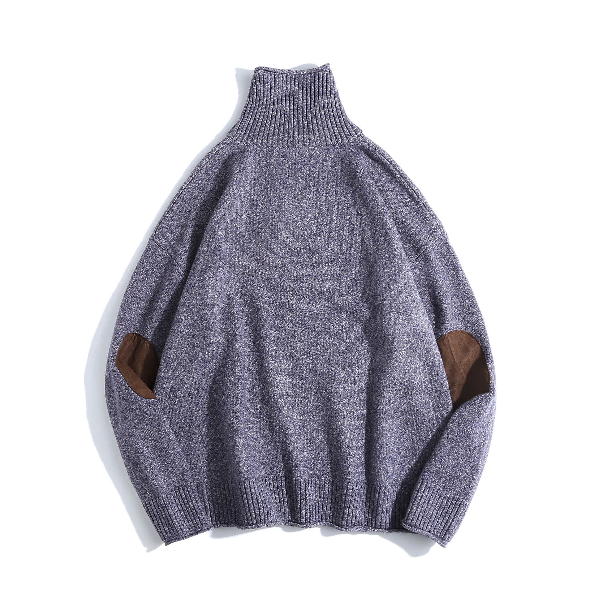 Insulating Relaxed Men Turtleneck Sweater - Pullover Knit Winter - Image 7