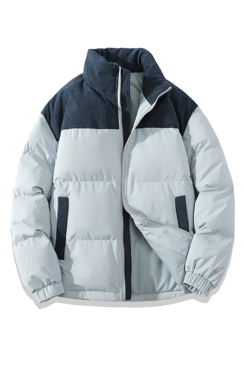 Insulating Unisex Puffer Coat - Stand Collar, Cotton - Image 11