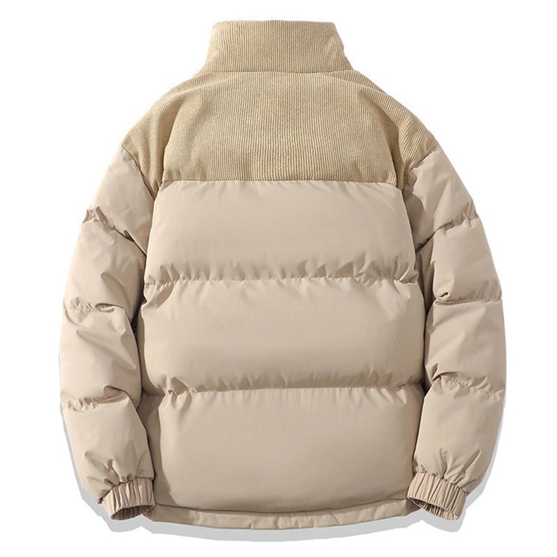 Insulating Unisex Puffer Coat - Stand Collar, Cotton - Image 2