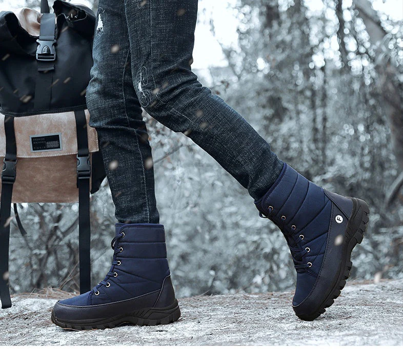 Insulating Winter Boots - Quilted High Tube, Nylon Snow - Image 3