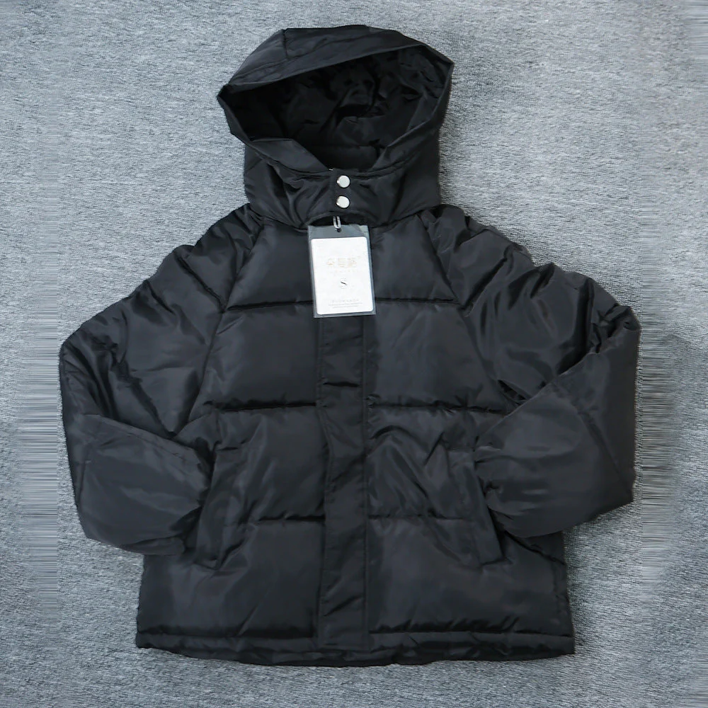 Insulating Women Puffer Coat - Hooded Quilted Poly Winter - Image 2