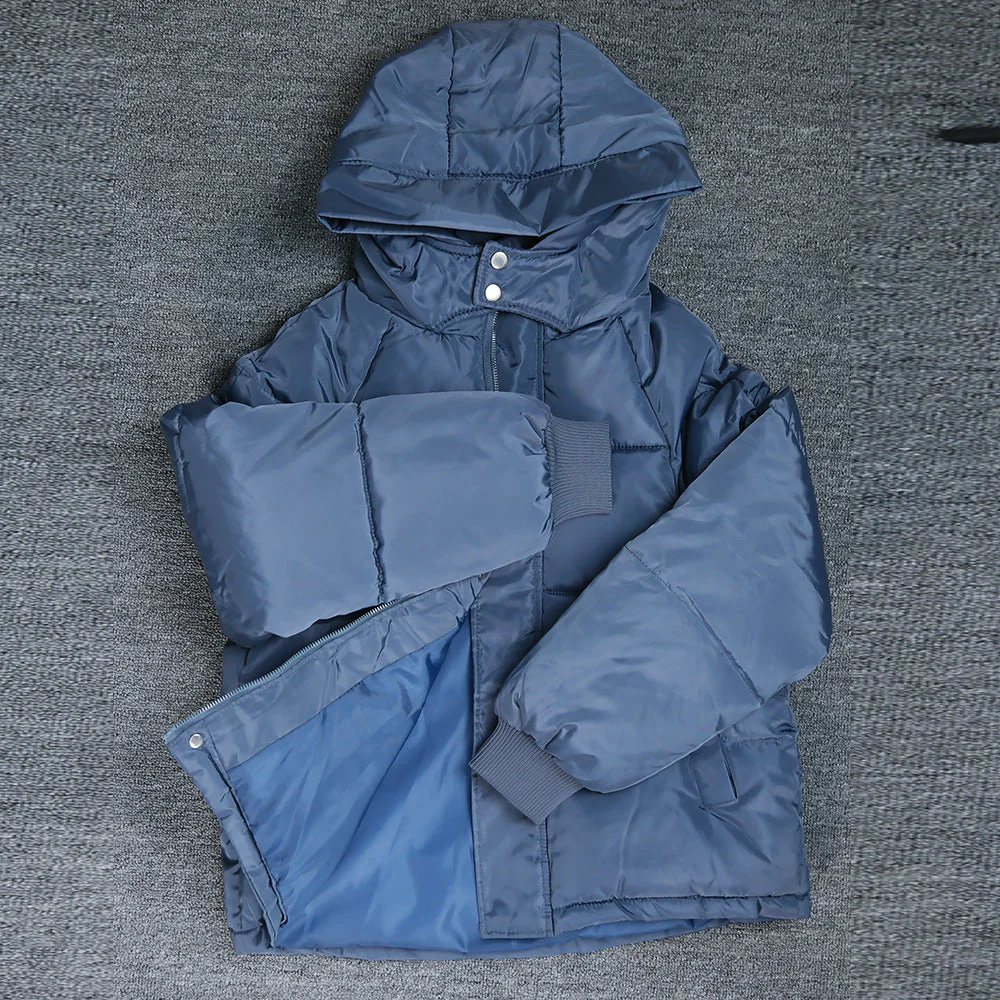 Insulating Women Puffer Coat - Hooded Quilted Poly Winter - Image 8