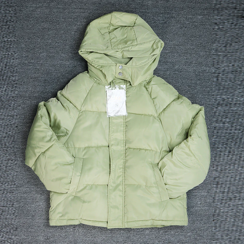 Insulating Women Puffer Coat - Hooded Quilted Poly Winter - Image 9