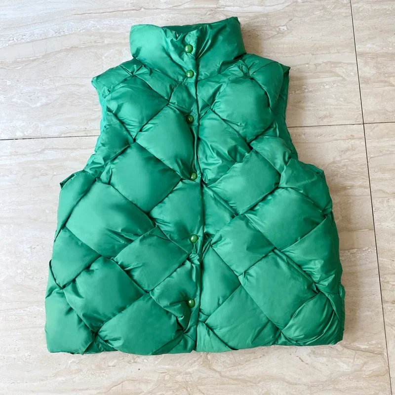 Insulating Women Puffer Vest - Boxy Quilt Polyfill Winter - Image 10
