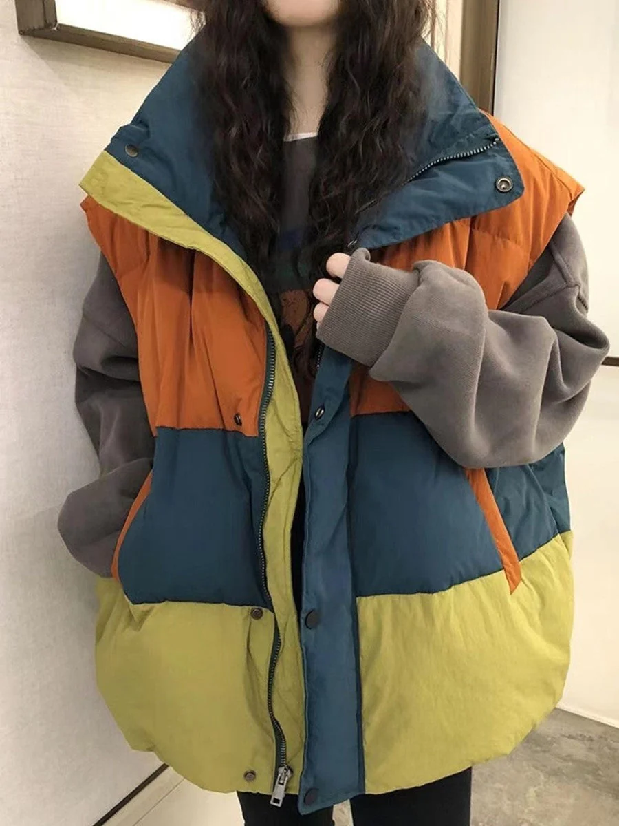 Insulating Women’s Down Vest - Oversized Boxy, Winter - Image 8