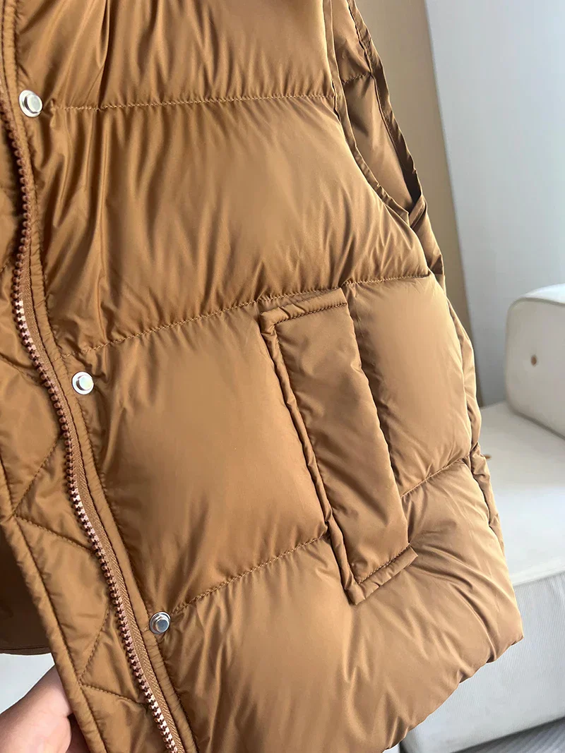 Insulating Women’s Hooded Puff Vest - Hip-Length, Down - Image 23